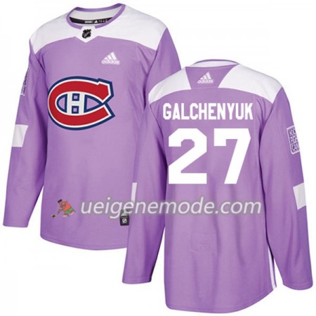 Herren Eishockey Montreal Canadiens Trikot Alex Galchenyuk 27 Adidas 2017-2018 Lila Fights Cancer Practice Authentic